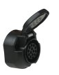 13 Pin Trailer Socket 12V Plastic With Mechanical Fog Cut-Off