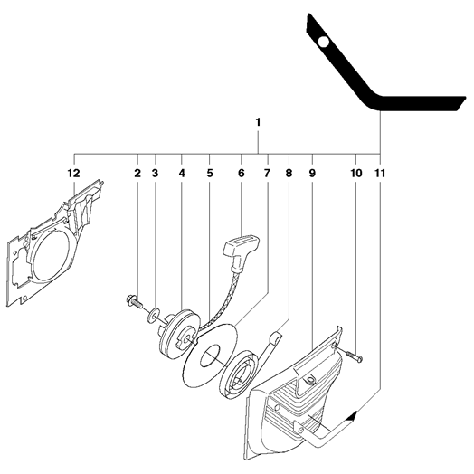 Starter Assembly for Husqvarna K1250 Active Disc Cutters