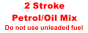 Self Adhesive Label - 2 Stroke Petrol/Oil (Pack of 50)