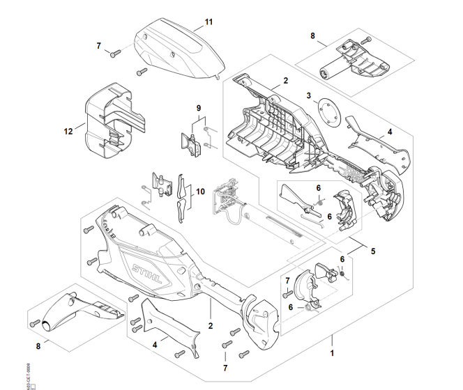 Handle Housing for Stihl HTA 66