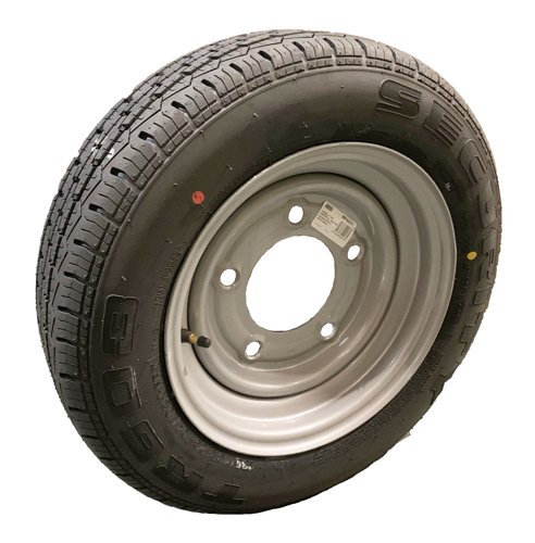 Wheel & Tyre, 12in 155/70R12C, 5-Stud 6.5in PCD, Silver (MP42217)