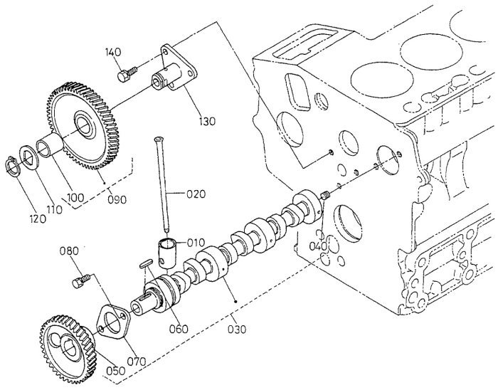 Camshaft Assembly for Kubota DF752-E2 Engine
