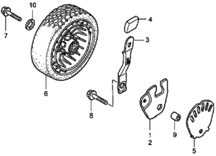 Front Wheel for Honda HRG536C1 - PDE/A Lawn Mower