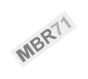 Decal MBR71 40mm for Terex MBR71 Roller - OEM No. T162108