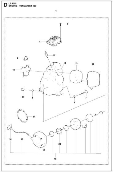 Engine for Husqvarna LT5005