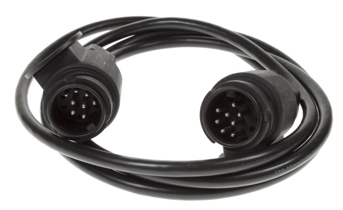 8-Pin Trailer Plug-to-Plug Connecting Lead, 2m, 8-Core Straight