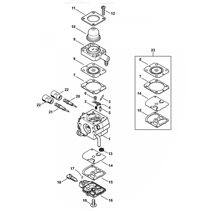Stihl FS230 Carburetor 4151-01 Assembly | L&S Engineers