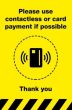 Contactless Payment - Yellow Sign (Foam)