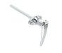 Chrome Locking Lever Handle, Mixed Keys, 44.5mm Centres, 8mm Spindle