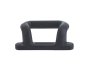 Pull Handle, Cushion Grip, Black Polyurethane, 178 mm, Concealed Fixings