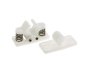 Claw Door Retainer, Nylon, White, Standard Spring, 43mm Projection