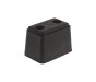 Impact Rubber Square Buffer, 120 x 75 x 85 mm, Ø12mm Fixing, Black