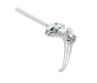 Locking Chrome Lever Handle, Mixed Keys, 38mm Centres, 125mm Spindle