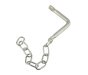 Tailboard Retaining Pin & Chain, Zinc Plated, Ø10mm Pin, 190mm Chain