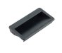Recessed Snap-Fit Panel Handle, 110mm, Black ABS, 0.75-1.5mm Grip