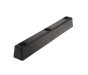 Square Rubber Buffer, Medium Duty, 403 x 51 x 51 mm, 12 mm Fixings, Black