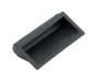 Recessed Panel Handle, Snap-Fit, 90mm, Black ABS, 0.75-1.5mm Grip