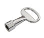 Quarter Turn Square Key, 8mm, 55mm Long, Zinc Plated Steel