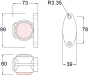 LED Red/White/Amber Rubber Side Marker Lamp, 10-30V
