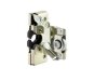 Two Rotor Latch, Right Hand, 8 mm Square Drive, Zinc Plated Steel