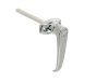 Lever Handle, Non-Locking, Chrome Plated, 38 mm Centres, 8 mm Square