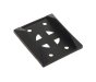 T-Bar Door Retainer Back Plate, Black Plastic, 70.5 x 60 mm
