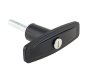 Flush Pop-Up T-Handle, Right Hand, Locking, Black, 90° Clockwise