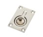 Recessed Floor Trap Finger Pull Ring, Chrome Plated, 62 x 43 mm