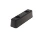 Square Rubber Buffer, Medium Duty, 200 mm, Black, Ø12.5 mm Fixing