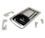 Recessed Door Gear Kit, 16mm Bar, 304 Stainless, Polished, Bolt-On