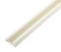 Door Buffer Strip Carrier, White ABS, 2000mm x 26mm x 10mm