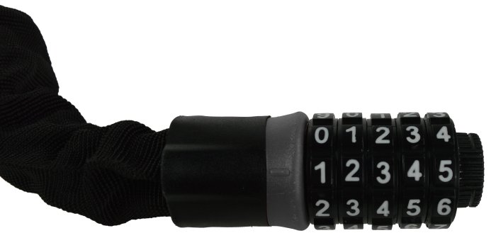 Security Chain 1m x 6mm With 5-Digit Combination Lock & Nylon Sleeve