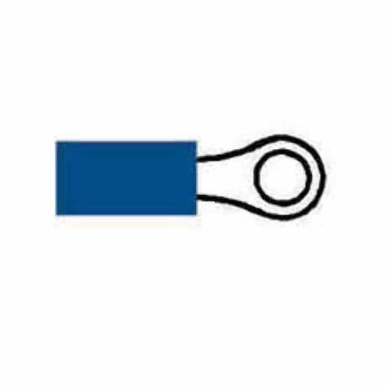 Blue Pre-Insulated Ring Terminals - 3.70mm (Pack of 50) - 0-001-05