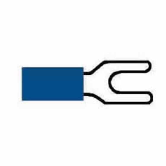 Blue Pre-Insulated Spade Terminals - 3.70mm (Pack of 1000) - 3-001-07