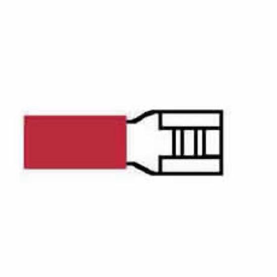 Red Pre-Insulated Push-On Terminals - 4.80mm Pack of 100 - 2-001-34