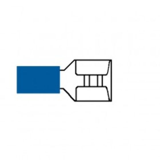 Blue Pre-Insulated Push-On Terminals - 8.00mm (Pack of 50) - 0-001-40