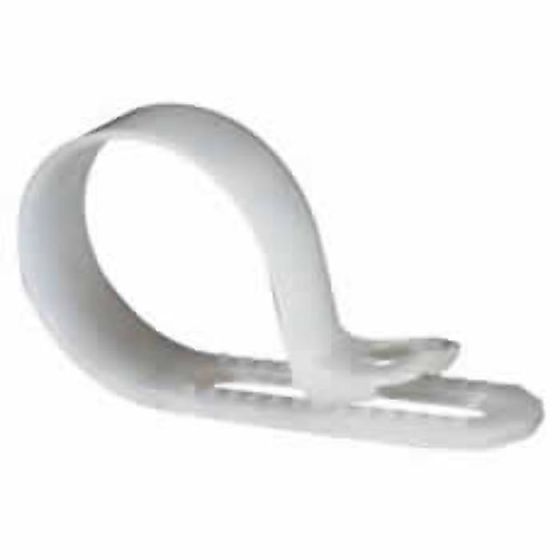 White Nylon P Cable Clips for 22-30mm diameter cable (Pack of 25) - 0-002-75