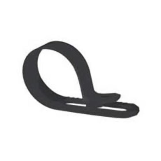 Black Nylon P Cable Clips for 22-30mm diameter cable (Pack of 25) - 0-002-95