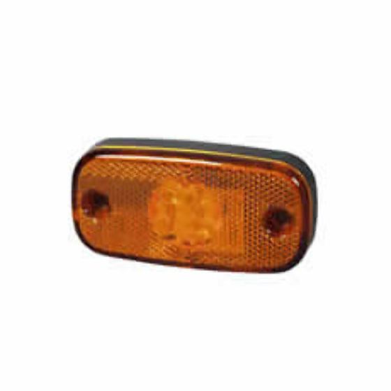 Amber LED Side Marker Lamp with Reflex Reflector and Superseal Plug - 24V - Each - 0-168-60