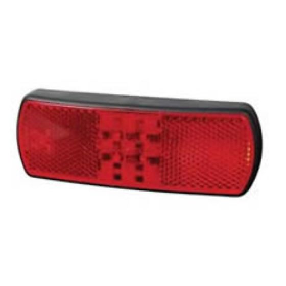 Red LED Rear Marker Lamp with Plug - 12/24V - Each - 0-171-05