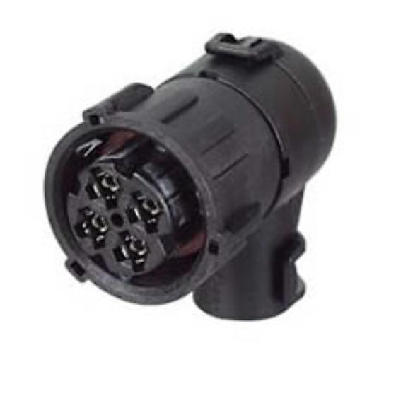 DIN Black Nylon 90 degree Connector for 10NW Tubing - 4 Way - Each - 0-326-54