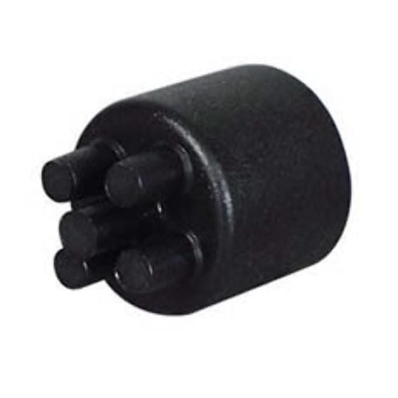 Black PVC Conduit End Cap for Convoluted Tubing - 10NW 5 Outlets (Pack of 10) - 0-326-90