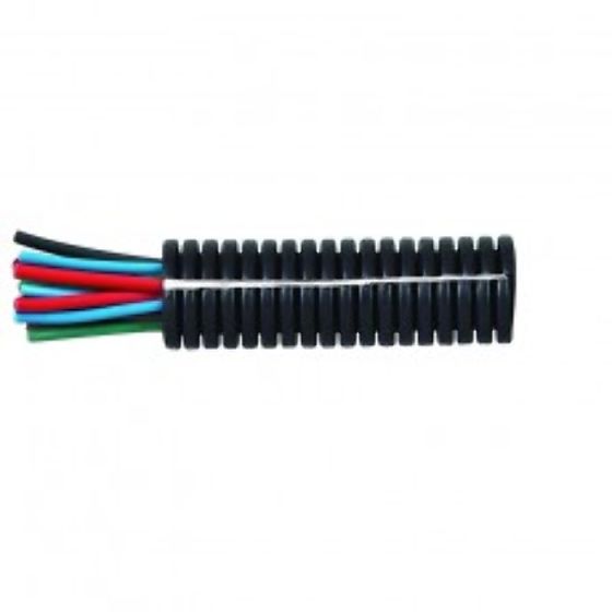 Black Polypropylene Deep-Section Convoluted Split Tubing - 29NW x 25m - 0-328-29