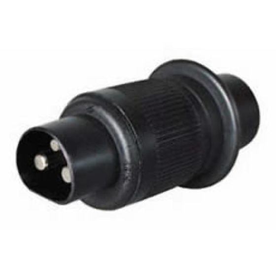 3 Pin Plastic Non-Reversable Plug - 12V - Each - 0-365-16