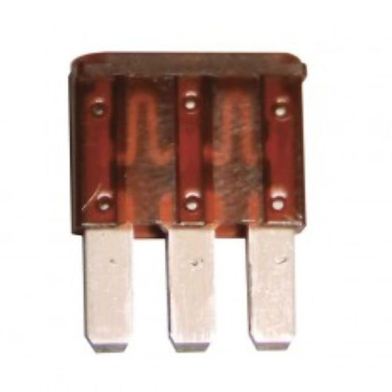 Brown Micro 3 Triple Blade Type Fuse - 7.5A (Pack of 10) - 0-371-59