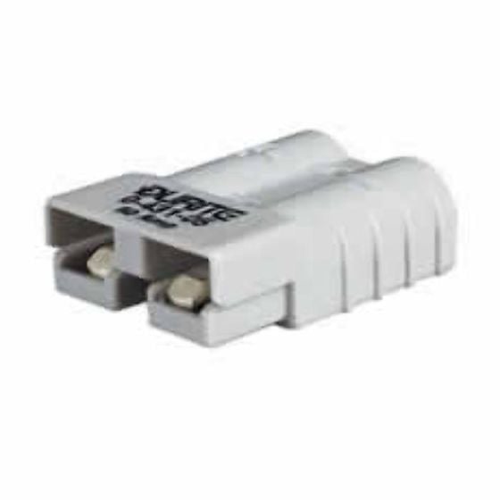 Grey Polycarbonate 2-Pole High Current Connector - 50A (Pack of 100) - 3-431-05