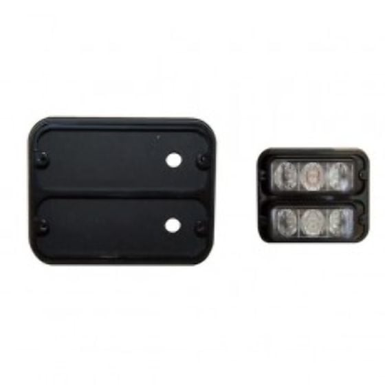 Black Plastic Bezel for Double Mounted 3 LED Horizontal Warning Light - Each - 0-442-91