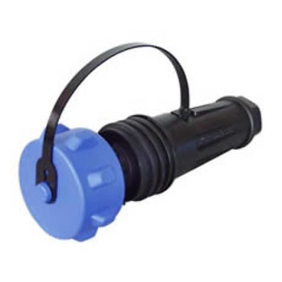 7 Pin Heavy Duty Waterproof In-Line Plastic Socket - 32A - Each - 0-465-29