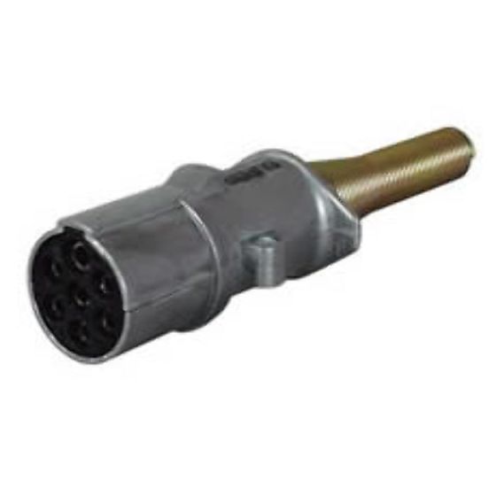 24V 7 Pin Alloy Trailer Socket - ISO 1185(24N) - Each - 0-477-89