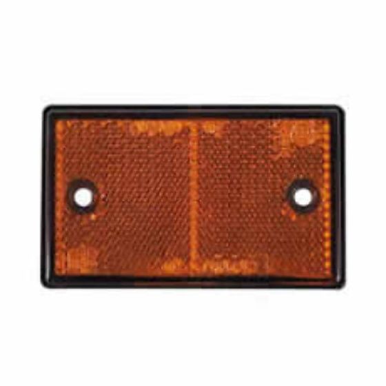 Amber 89x40mm Two Hole Fixing Reflector (Pack of 10) - 0-507-10